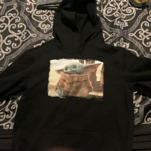 Boys Black Grogu Hoodie